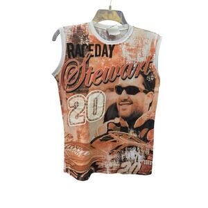 Chase For Women’s NASCAR Tony Stewart Rhinestones Tank Top Small Y2K